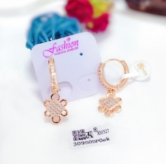 Simple style gold earring