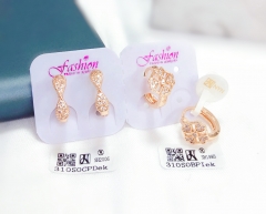 Artificial gemstone fashion earrings