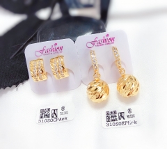 18K Trendy gold earrings