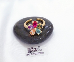 Colorful Flower Artificial Gemstone Ring