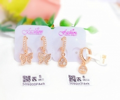 Butterfly/water drop pendant versatile trendy earrings