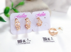 Artificial gemstone exquisite earrings