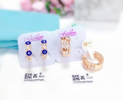 Artificial gemstone exquisite earrings