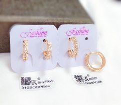 Simple exquisite whiter zircoon earring