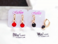 Exquisite black/red zircon earrings