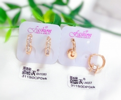 Irregular gold earrings