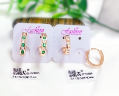 Artificial gemstone concise earrings