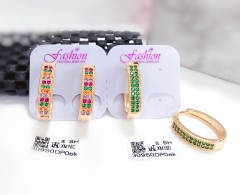 Colorful zircongold earrings