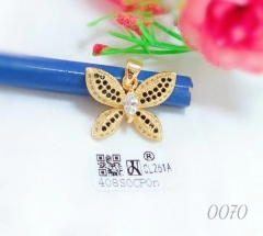 Butterfly shape gold pendant