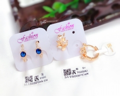 Artificial gemstone exquisite earrings