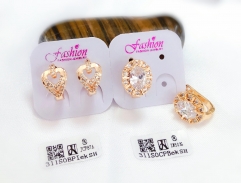 Artificial gemstone exquisite earrings