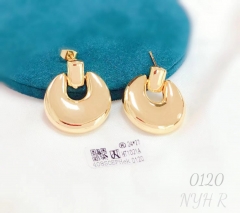 Simple polished gold/silver stud earrings