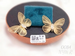 Polished Butterfly Stud Earrings