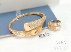 Irregular silver/gold bangle ring