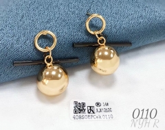 Irregular gold earrings