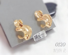 Irregular gold earrings