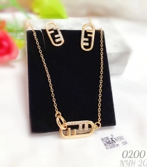 Irregular gold earrings necklace