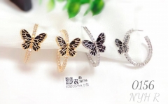 Black Butterfly Style Earrings