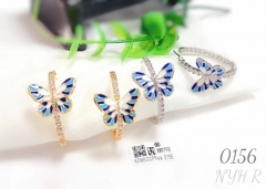 Blue Butterfly Style Earrings