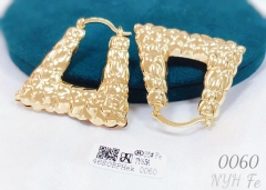 Gold/silver irregular pattern bright earrings