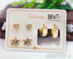 Artificial gemstone exquisite earrings