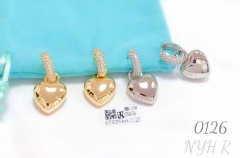 Glossy heart earrings