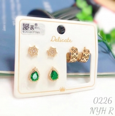 Irregular gold earrings