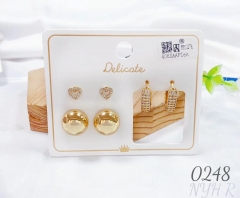 Artificial gemstone exquisite earrings