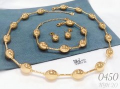 Glossy Beaded Gold/Silver Jewelry Set