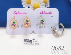 Artificial gemstone exquisite earrings