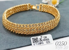 Glossy hollow gold bangle