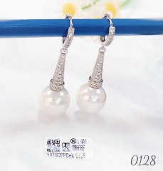 Whiter Pearl Silver/Gold Drop Earrings