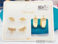 Irregular gold earrings