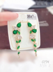 Artificial gemstone exquisite earrings