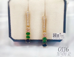 Colorful gem exquisite pendant earrings