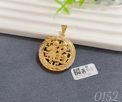 Good luck keeps coming gold pendant