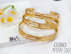 Glossy Style Gold Color Bracelet Set