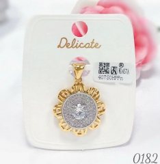 Artificial gemstone flower style pendant