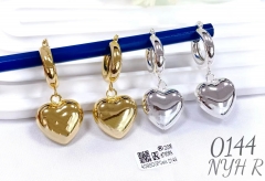 Polishing heart pendant earrings