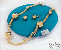 Beads style fashion gold/silver necklace earrings