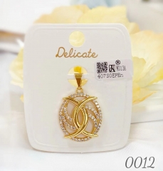 Irregular glossy gold pendant