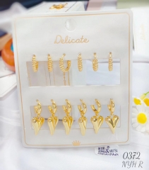 Irregular gold earrings