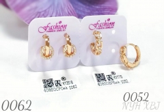 Artificial gemstone exquisite earrings