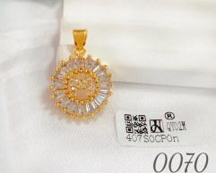 Full gem exquisite "M" letter pendant