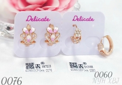 Artificial gemstone exquisite earrings