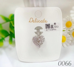 Heart style silver pendant