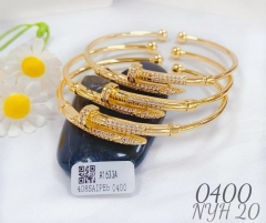 Artificial gemstone exquisite bangle set