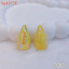 Yellow color shiny earrings