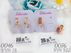 Colorful zircon earrings