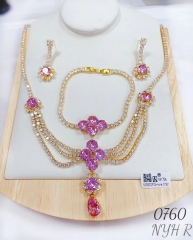 Artificial gemstone exquisite jewelry set